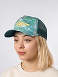 Бейсболка STETSON арт. 7741126 TRUCKER CAP ALOHA PRINT (голубой / желтый)